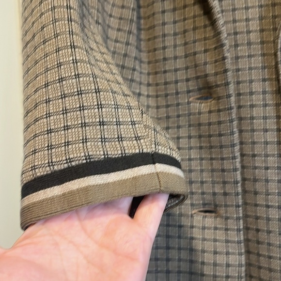 Vintage 1950s/1960s Women’s Battelstein’s Tan Checkered Wool Knit Suit Set - Picture 9 of 10